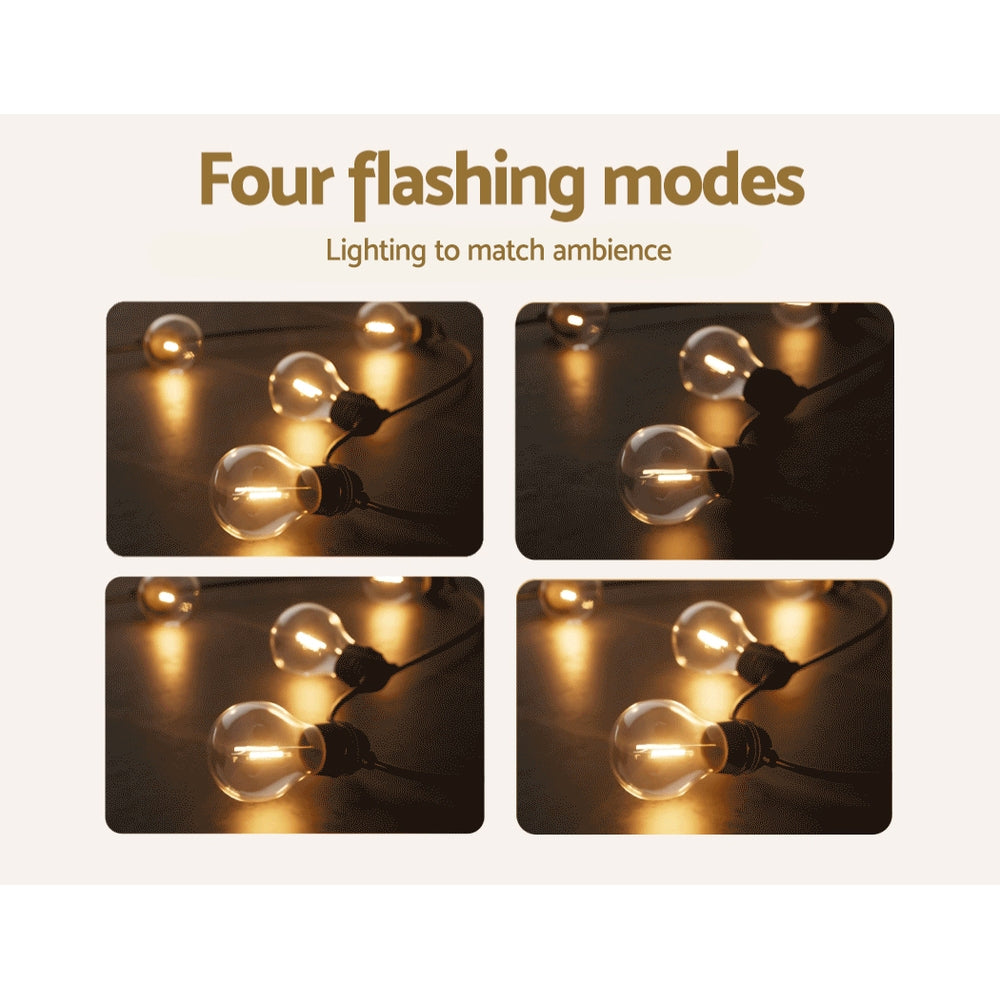 Outdoor Decorations & Lights: 23m Solar Festoon Lights Outdoor LED String Light Chritsmas Decor Party
