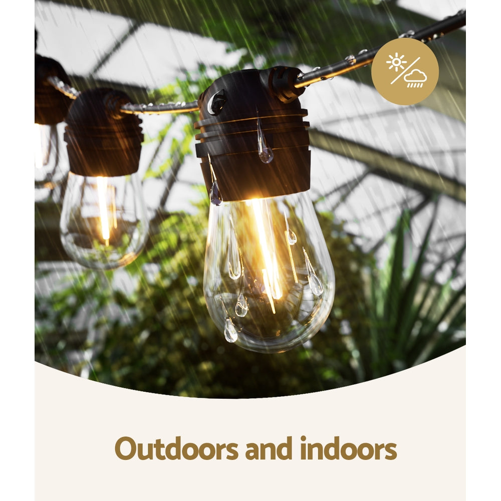 Outdoor Decorations & Lights: 77m Solar Festoon Lights Outdoor LED String Light Christmas Party Decorations