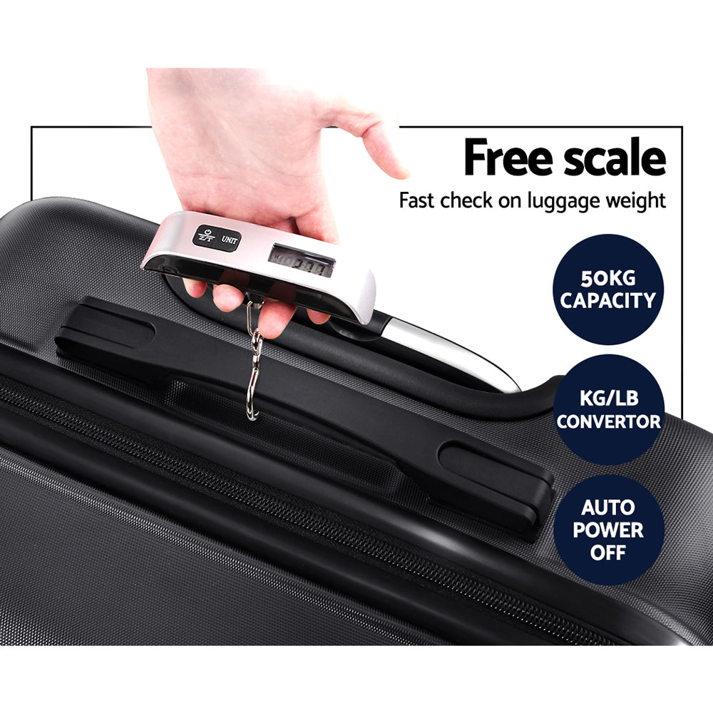 Suitcases: Wanderlite 28 Inch Luggage with TSA Lock Spinner Travel Suitcase Carry On Hard Shell Luggage Case Black