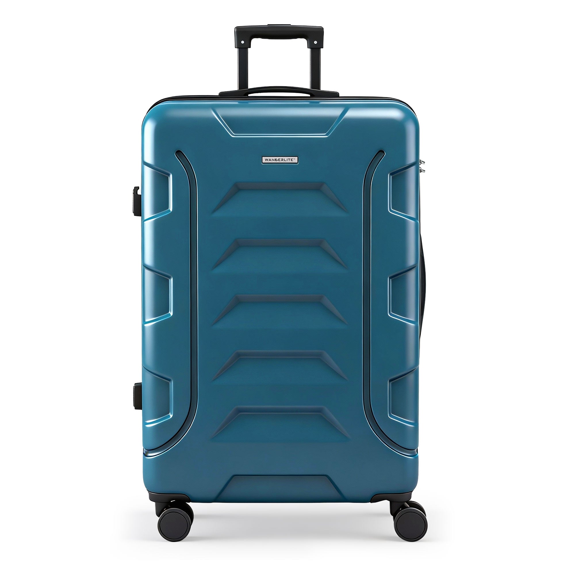 Suitcases: Wanderlite 28" Luggage Suitcase Trolley Travel TSA Lightweight Hard Case Teal