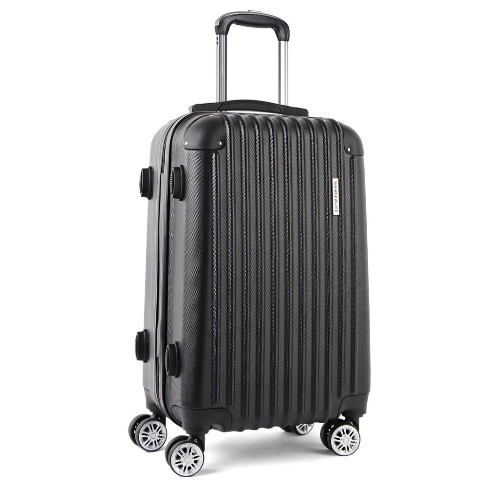 Suitcases: Wanderlite 28 Inch Luggage with TSA Lock Spinner Carry On Hard Shell Travel Suitcase Luggage Case Black