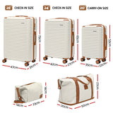 Suitcases: Wanderlite 5pcs Luggage Suitcase Set Trolley Travel TSA Lightweight Hard Case