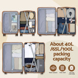 Suitcases: Wanderlite 5pcs Luggage Suitcase Set Trolley Travel TSA Lightweight Hard Case