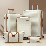 Suitcases: Wanderlite 5pcs Luggage Suitcase Set Trolley Travel TSA Lightweight Hard Case