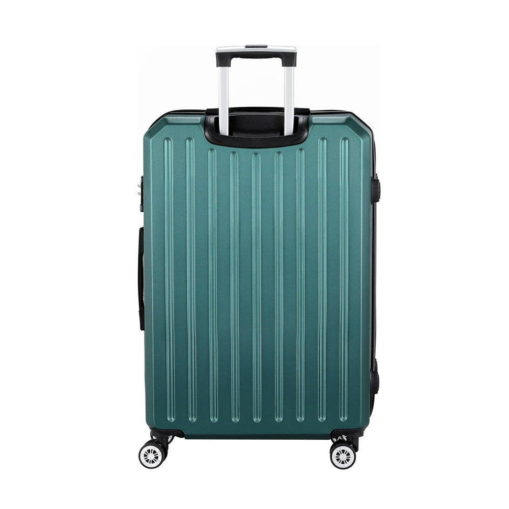 Suitcases: Wanderlite 28-inch Luggage Set with TSA Lock�ABS Hard Shell Travel Suitcase Organiser Luggage Case Atrovirens