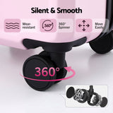 Wanderlite 28" Luggage Suitcase Trolley Travel Lightweight TSA Hardshell Pink