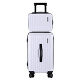 Suitcases: Wanderlite 2pcs Trunk Luggage Suitcase Travel Carry On TSA Lock 12" 20" White