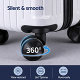 Suitcases: Wanderlite 2pcs Trunk Luggage Suitcase Travel Carry On TSA Lock 12" 20" White