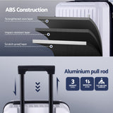 Suitcases: Wanderlite 2pcs Trunk Luggage Suitcase Travel Carry On TSA Lock 12" 20" White