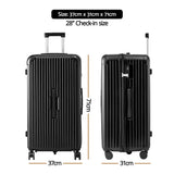 Suitcases: Wanderlite 28" Trunk Luggage Suitcase Travel 5 Wheels Type-C Port TSA Black