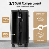 Suitcases: Wanderlite 28" Trunk Luggage Suitcase Travel 5 Wheels Type-C Port TSA Black