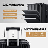 Suitcases: Wanderlite 28" Trunk Luggage Suitcase Travel 5 Wheels Type-C Port TSA Black