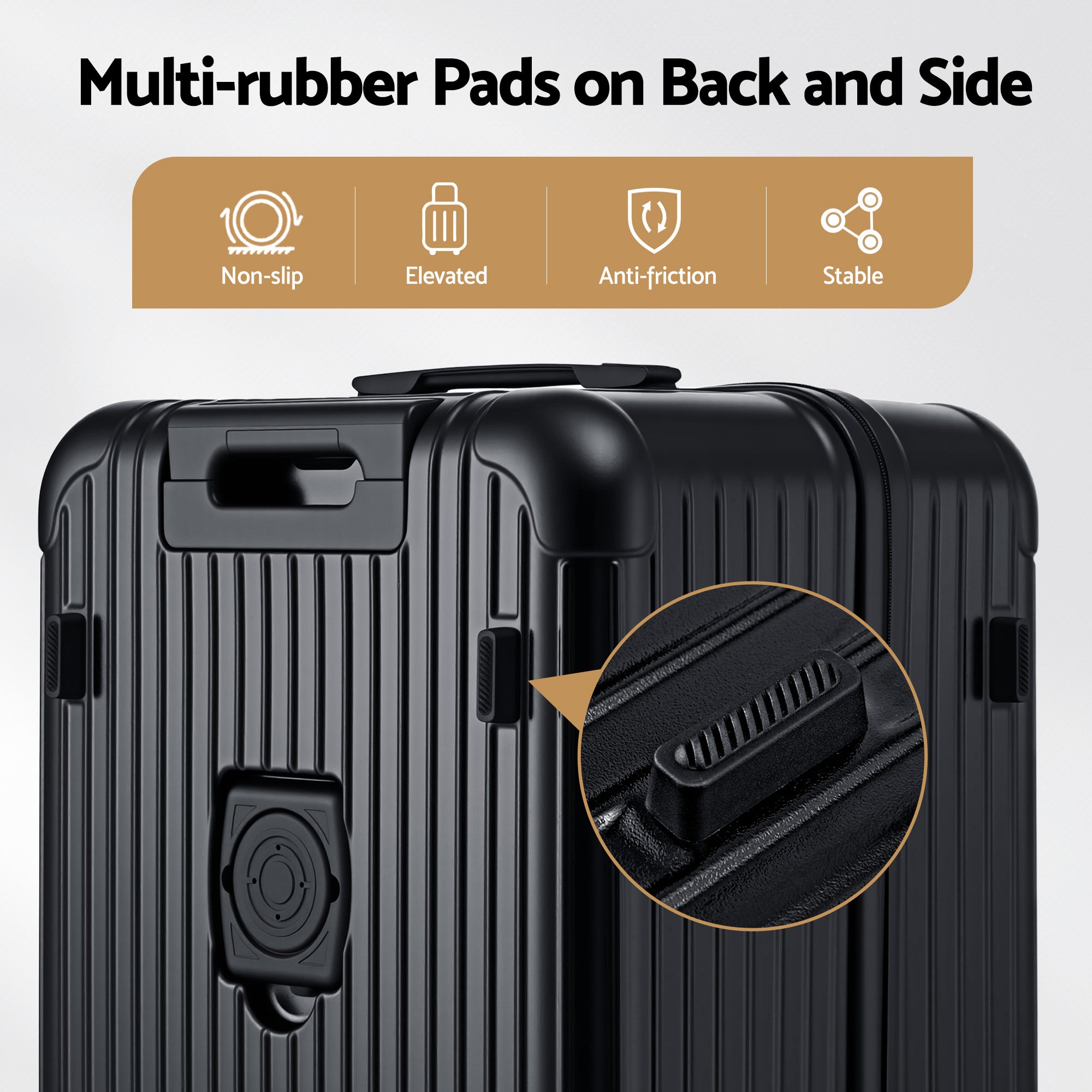 Suitcases: Wanderlite 28" Trunk Luggage Suitcase Travel 5 Wheels Type-C Port TSA Black