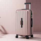 Safes & Lock Boxes: Wanderlite 28" Trunk Luggage Suitcase Travel 5 Wheels Type-C Port TSA Rose Gold