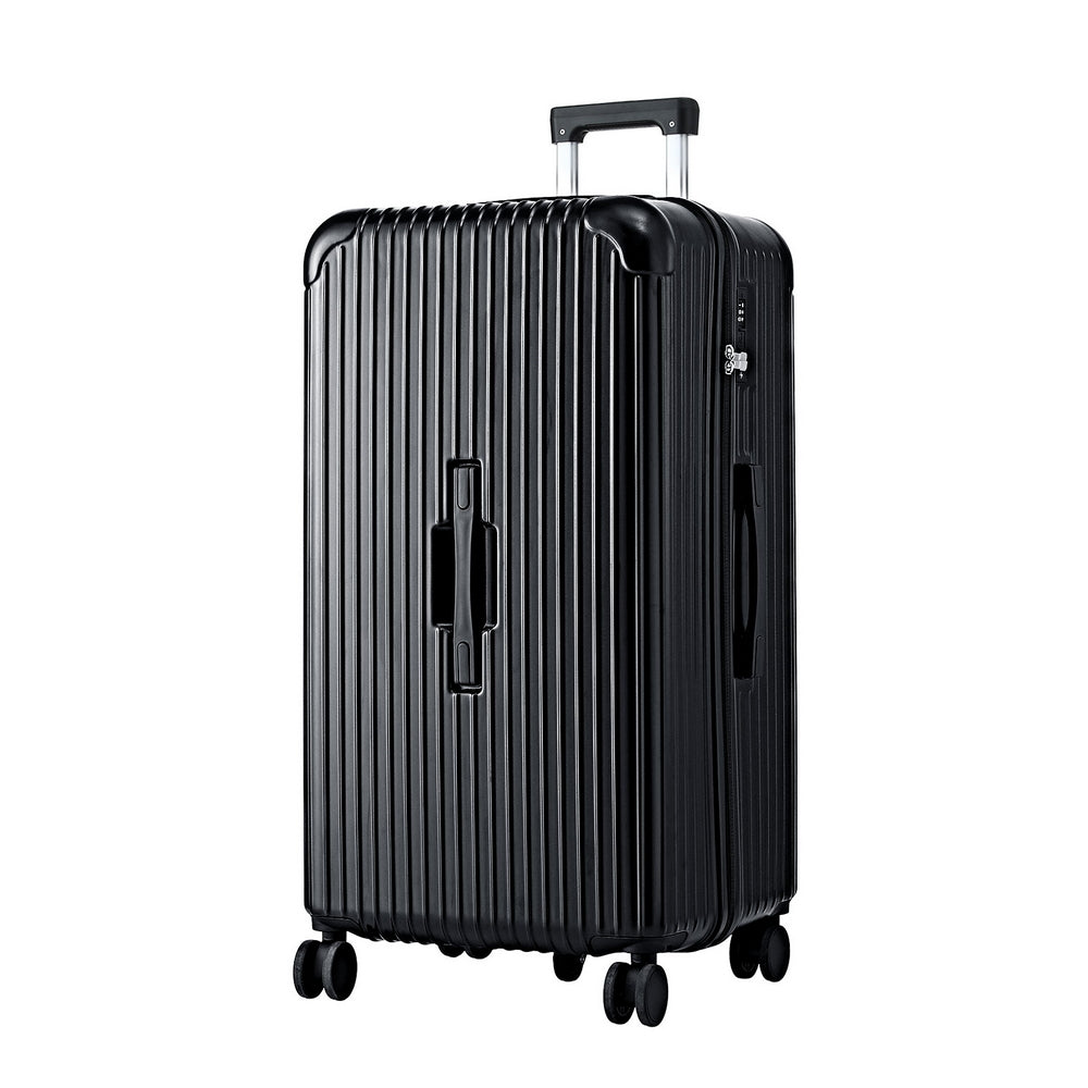 Safes & Lock Boxes: Wanderlite 32" Trunk Luggage Suitcase Travel 5 Wheels Type-C Port TSA Black