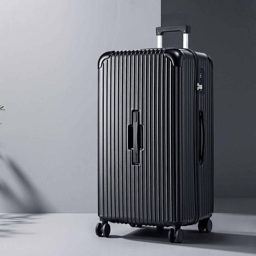 Safes & Lock Boxes: Wanderlite 32" Trunk Luggage Suitcase Travel 5 Wheels Type-C Port TSA Black