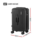 Suitcases: Wanderlite 20" Trunk Luggage Suitcase Travel Carry On TSA Lock Black