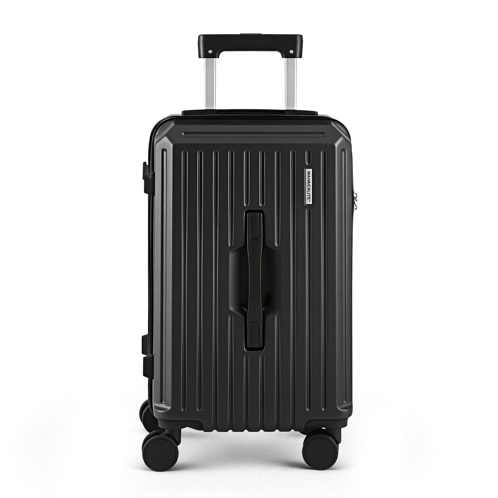 Suitcases: Wanderlite 20" Trunk Luggage Suitcase Travel Carry On TSA Lock Black