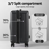 Suitcases: Wanderlite 20" Trunk Luggage Suitcase Travel Carry On TSA Lock Black
