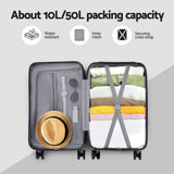Suitcases: Wanderlite 20" Trunk Luggage Suitcase Travel Carry On TSA Lock Black
