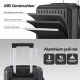 Suitcases: Wanderlite 20" Trunk Luggage Suitcase Travel Carry On TSA Lock Black