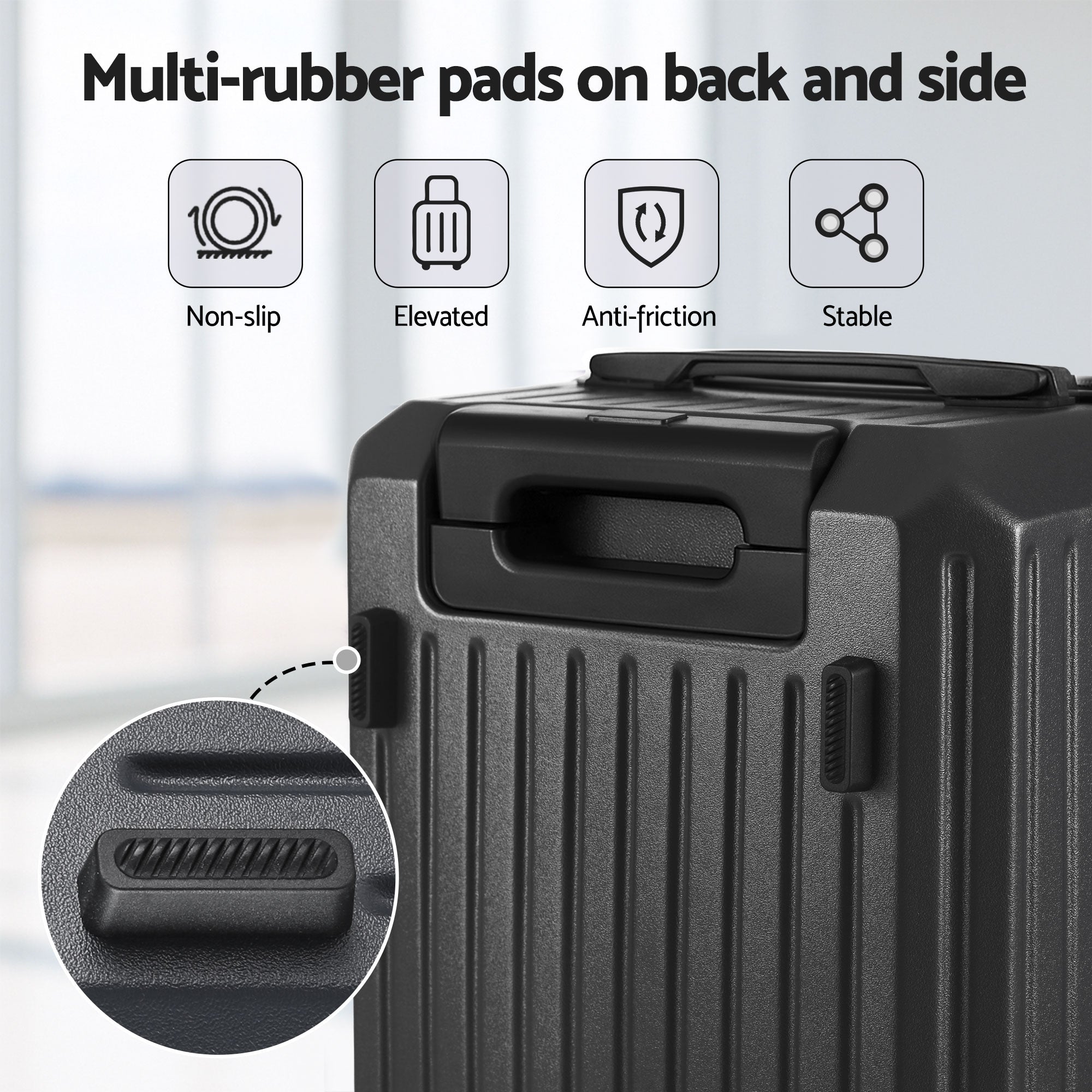 Suitcases: Wanderlite 20" Trunk Luggage Suitcase Travel Carry On TSA Lock Black