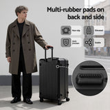 Suitcases: Wanderlite 4pcs Trunk Luggage Suitcase Set Travel Carry On TSA Lock Black