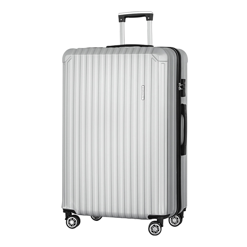 Suitcases: Wanderlite 28-inch Luggage Set with TSA Lock�ABS Hard Shell Travel Suitcase Organiser Luggage Case Light Grey