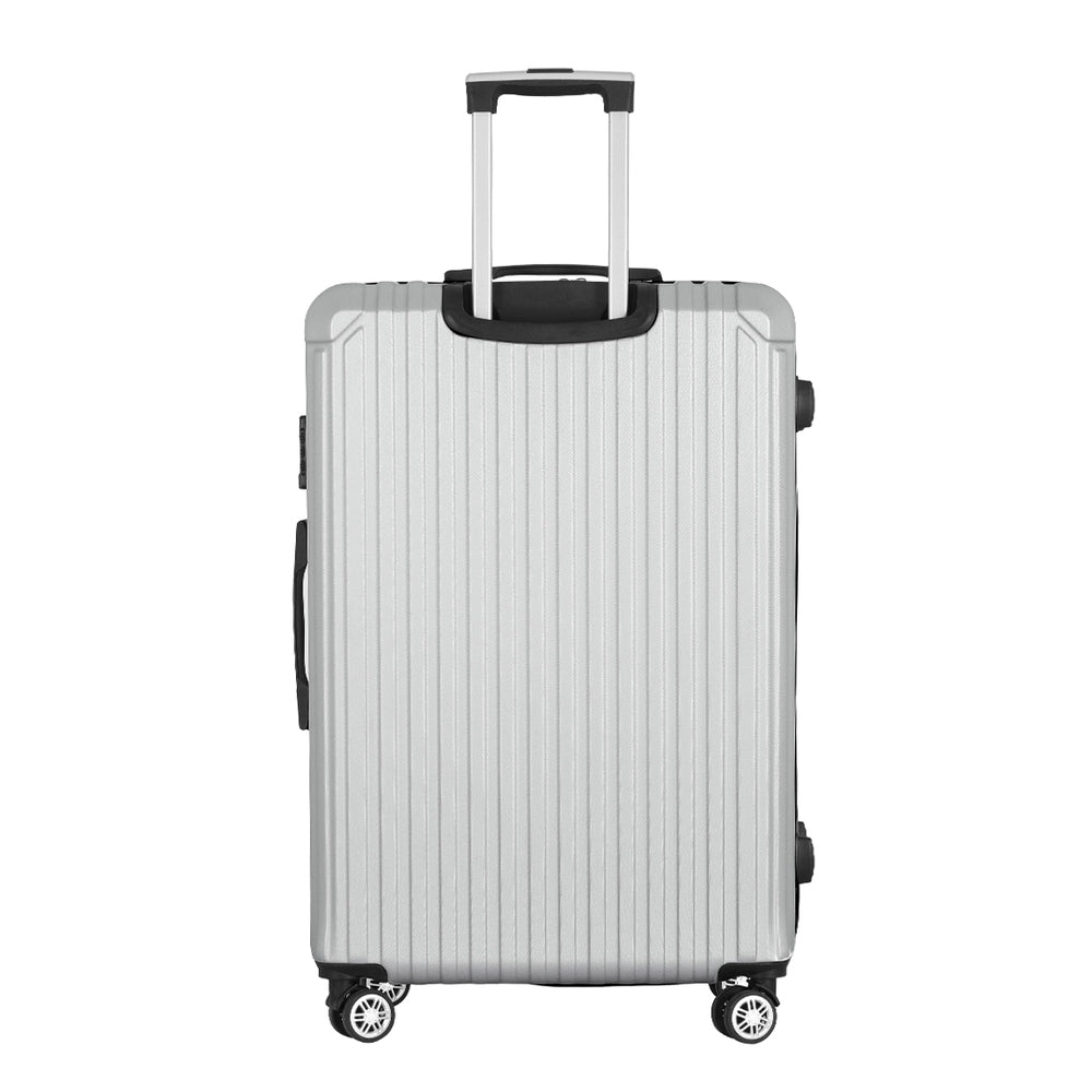 Suitcases: Wanderlite 28-inch Luggage Set with TSA Lock�ABS Hard Shell Travel Suitcase Organiser Luggage Case Light Grey