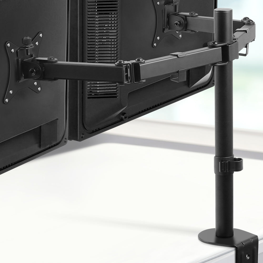 Computer Monitors & Accessories: Artiss Monitor Arm Dual Desk Mount Screen Bracket Holder