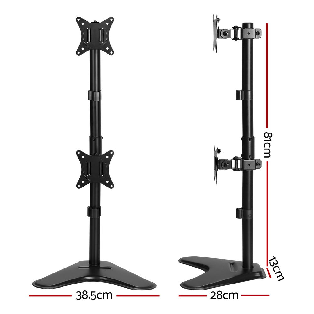 Computer Monitors & Accessories: Artiss Monitor Arm Stand Dual Mount HD LED TV Bracket Holder Freestanding