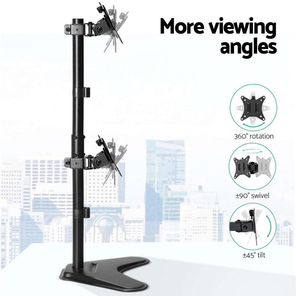 Computer Monitors & Accessories: Artiss Monitor Arm Stand Dual Mount HD LED TV Bracket Holder Freestanding