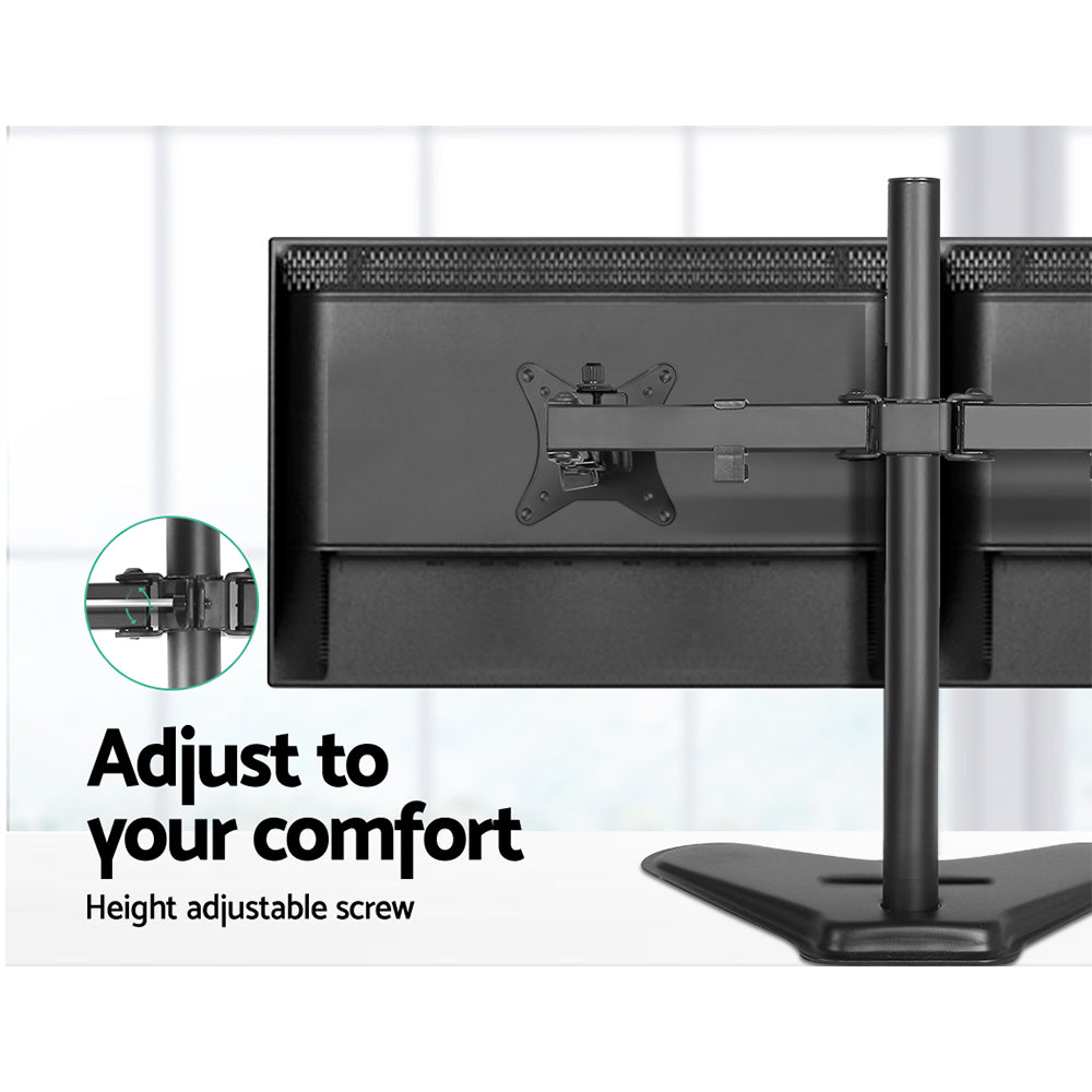 Computer Monitors & Accessories: Artiss Monitor Arm Stand Dual Black