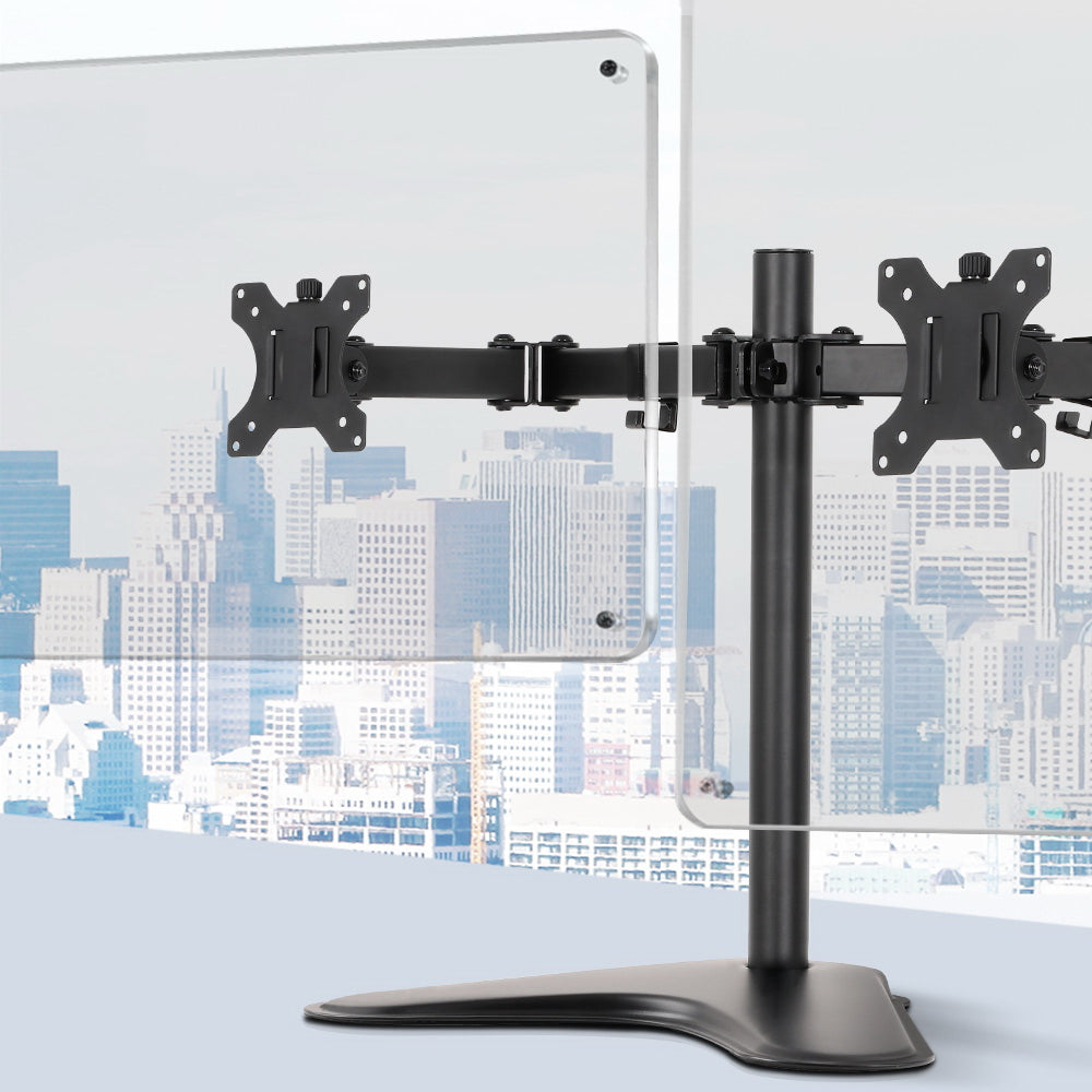 Computer Monitors & Accessories: Artiss Monitor Arm Stand Dual Black