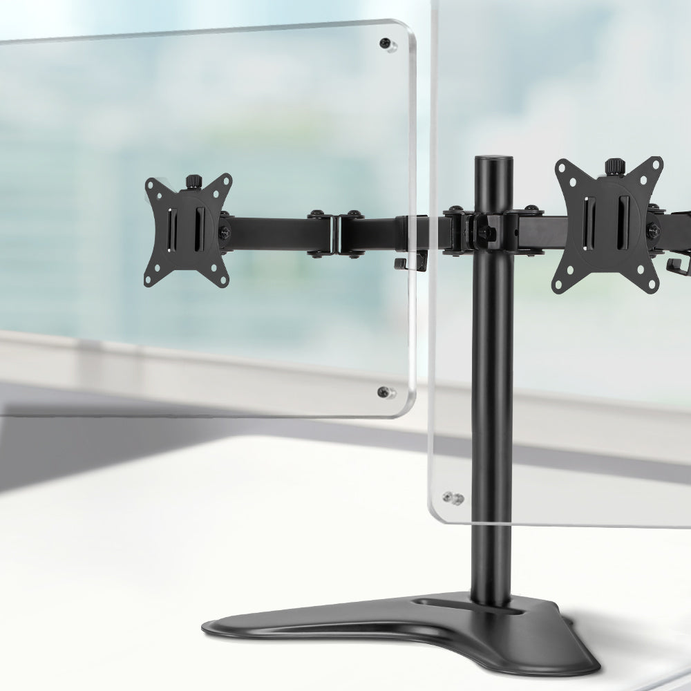 Computer Monitors & Accessories: Artiss Monitor Arm Stand Dual Black