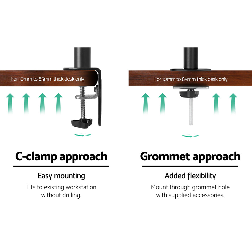 Computer Monitors & Accessories: Artiss Monitor Arm Desk Mount Screen Bracket Holder