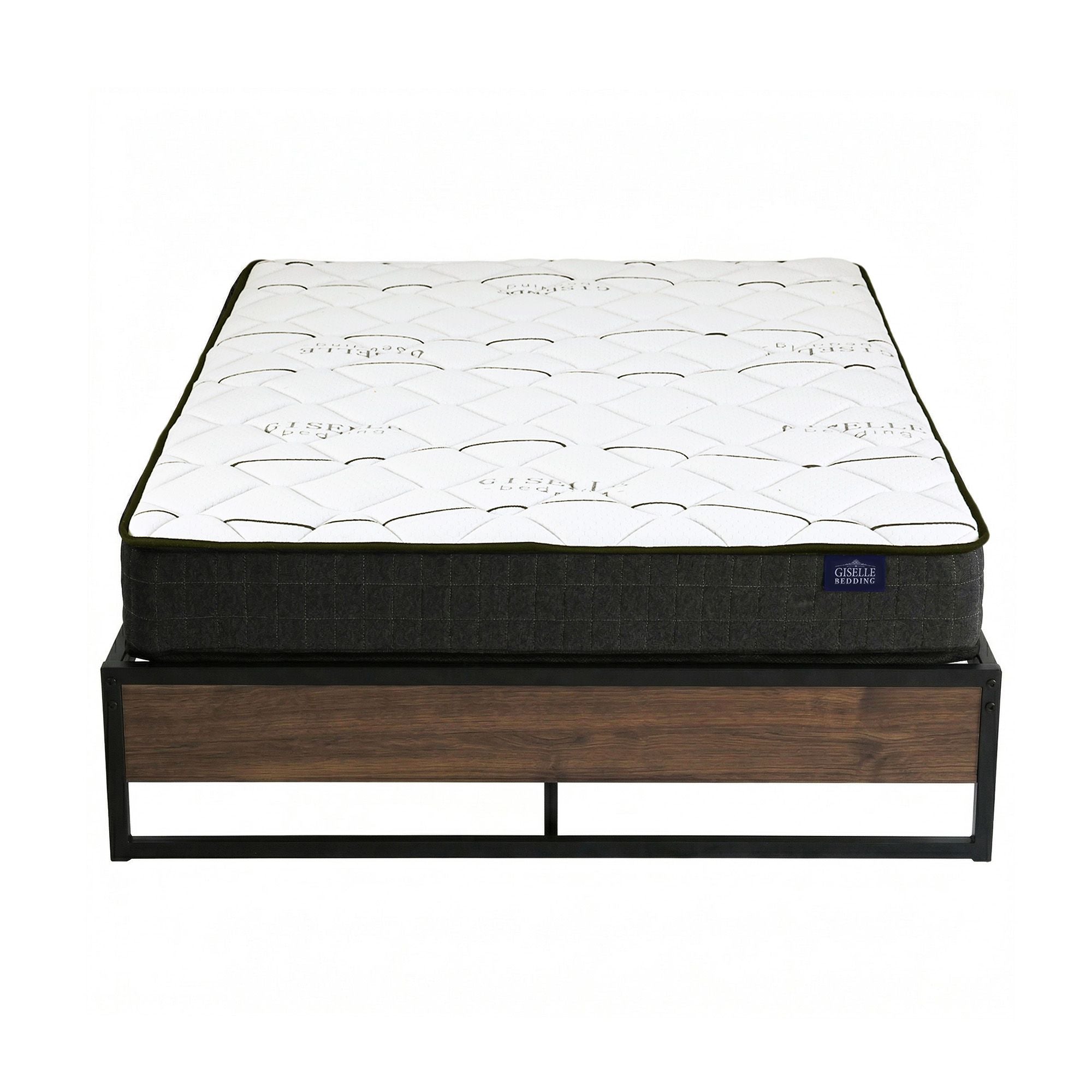 Giselle Double Mattress 16cm and Artiss Metal Bed Frame Set for Guest Rooms Studios