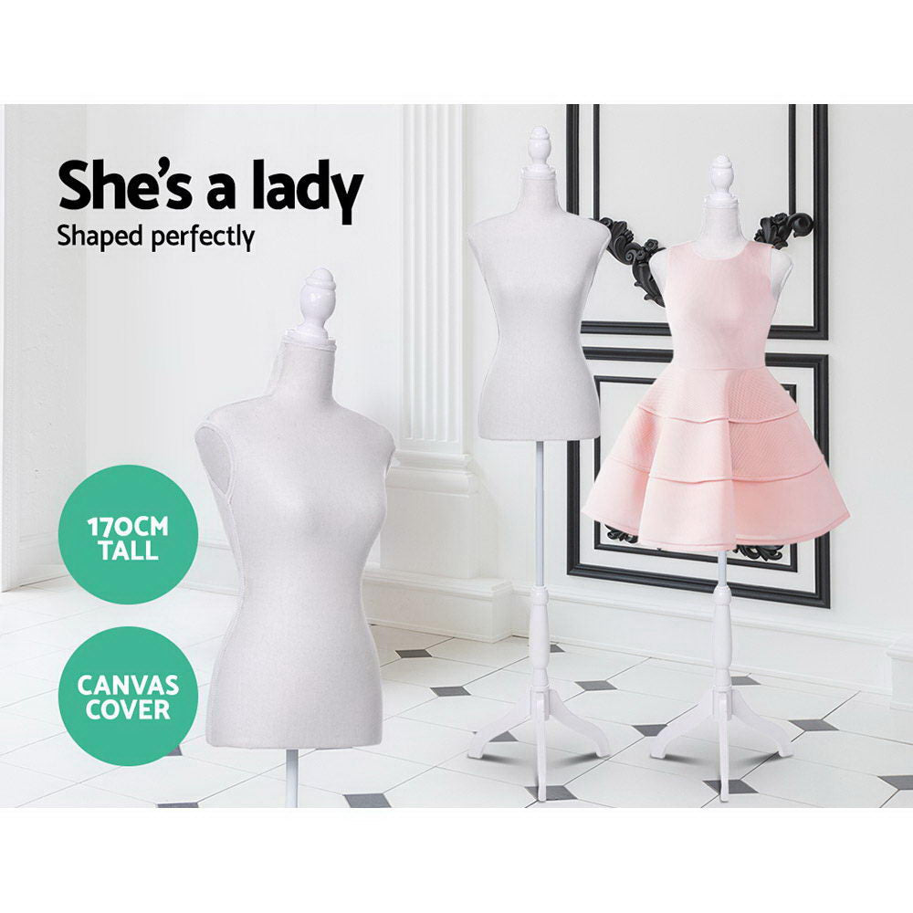 Mannequins: Female Mannequin 170cm Model Dressmaker Clothes Display Torso Tailor Wedding White