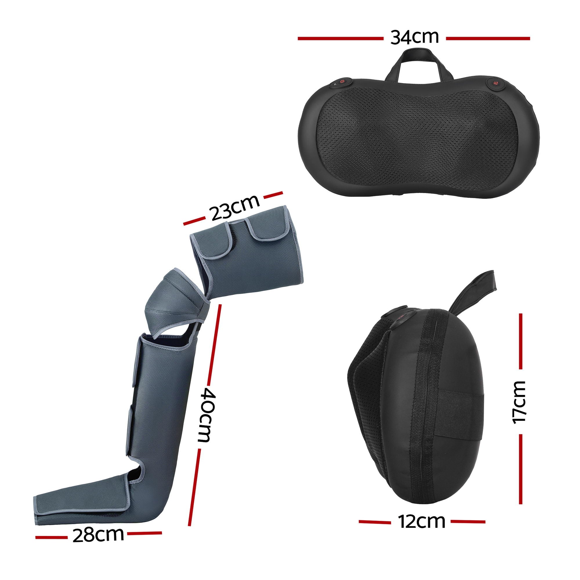 Massagers: Livemor Leg Foot Massager Air Compression With Back Neck Massager Heat