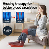 Massagers: Livemor Leg Foot Massager Air Compression With Back Neck Massager Heat