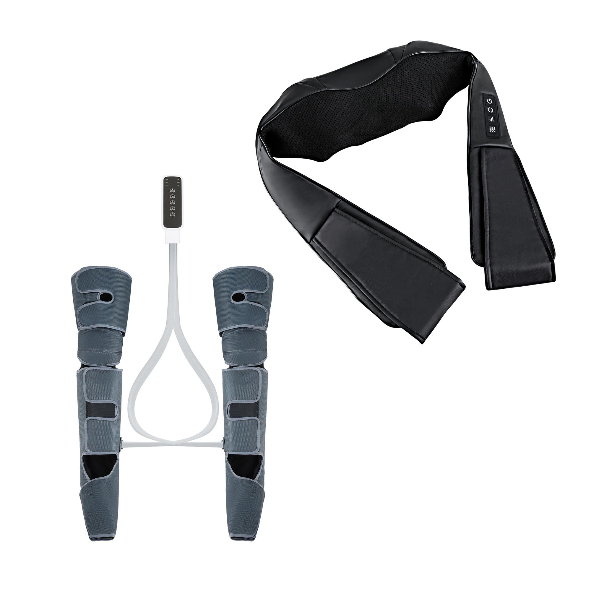 Massagers: Livemor Electric Leg Foot Massager Air Wrap With Shiatsu Neck Massager Heating