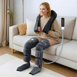 Massagers: Livemor Electric Leg Foot Massager Air Wrap With Shiatsu Neck Massager Heating