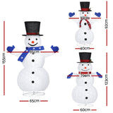 3 PCS Christmas Lights 330 LED Fairy Light Snowman Decorations Jingle Jollys