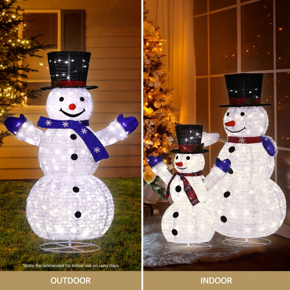 Outdoor Decorations & Lights: 3 PCS Christmas Lights 330 LED Fairy Light Snowman Decorations Jingle Jollys