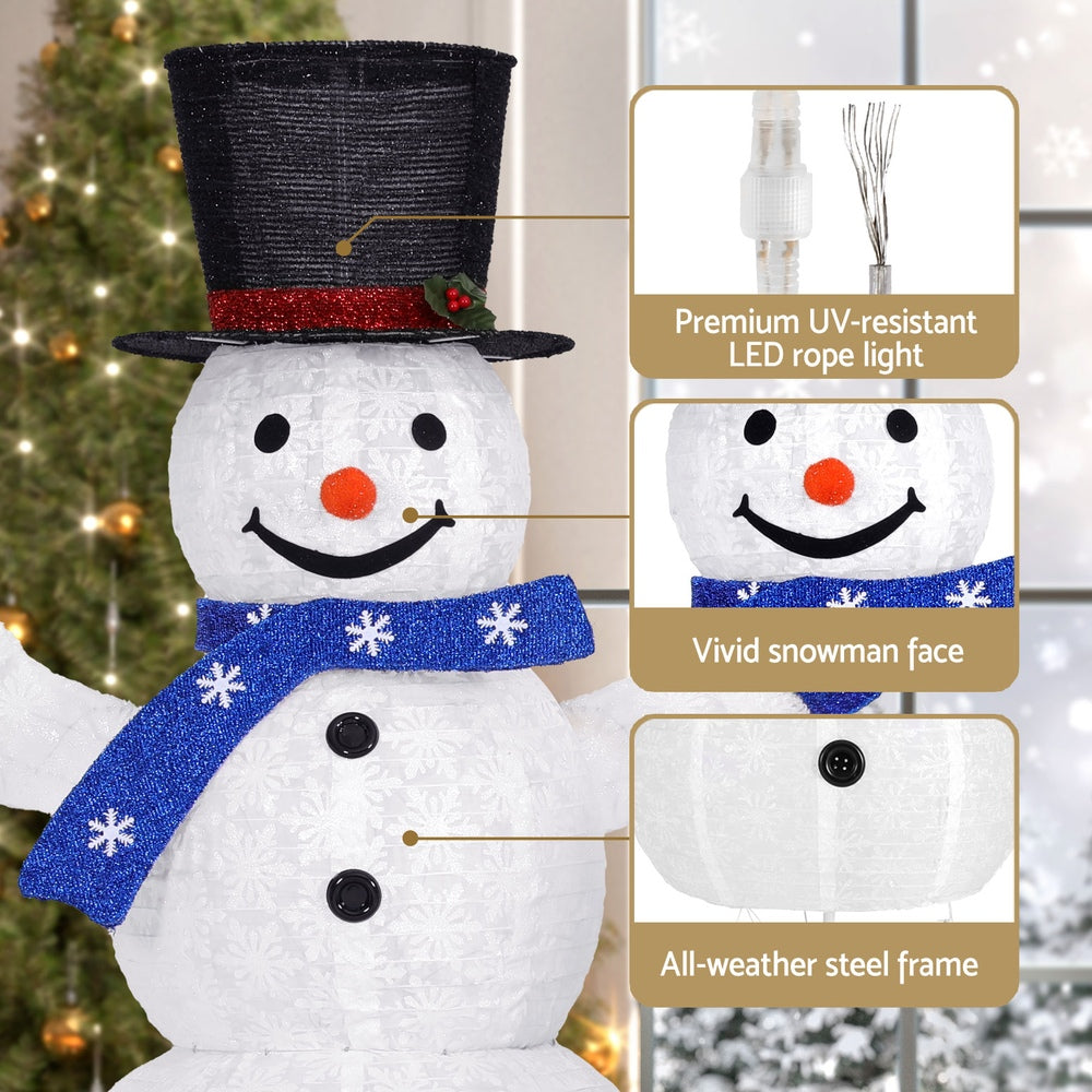 Outdoor Decorations & Lights: 3 PCS Christmas Lights 330 LED Fairy Light Snowman Decorations Jingle Jollys