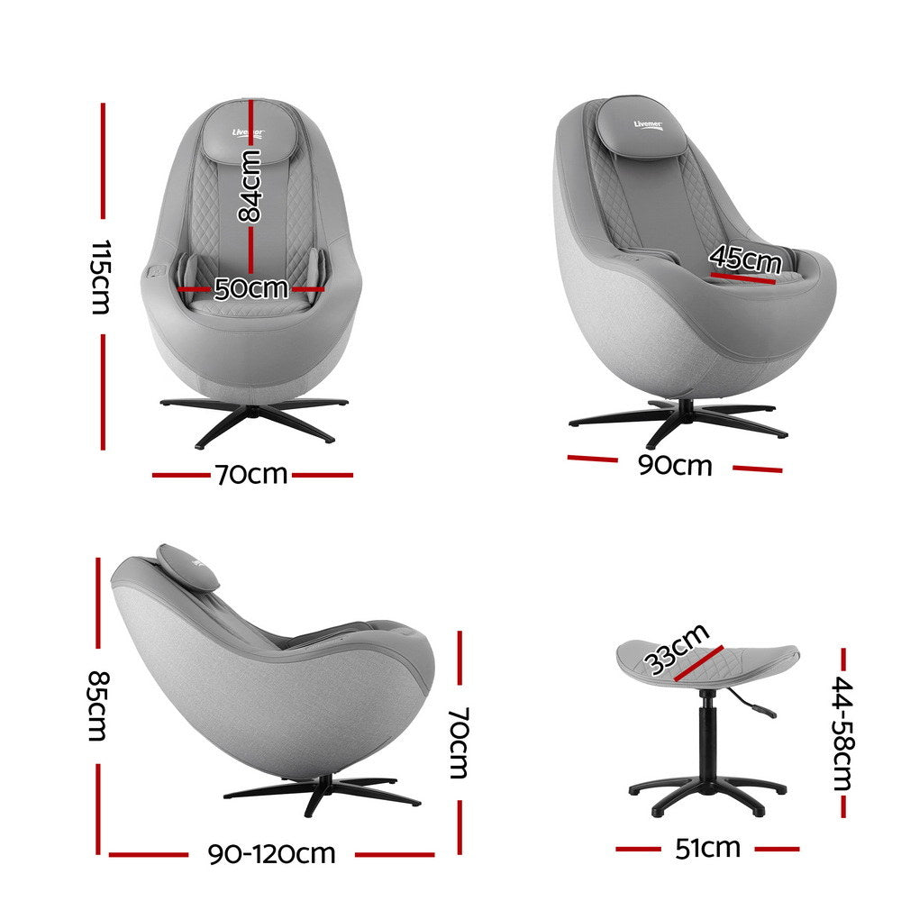 Massage Chairs: Livemor Massage Chair Electric Recliner Home Massager 3D ROLI