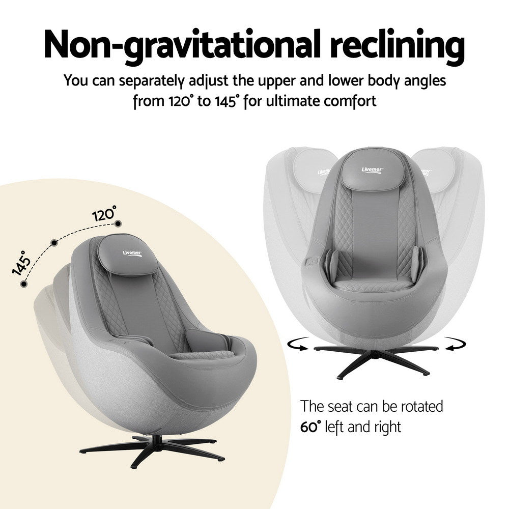 Massage Chairs: Livemor Massage Chair Electric Recliner Home Massager 3D ROLI