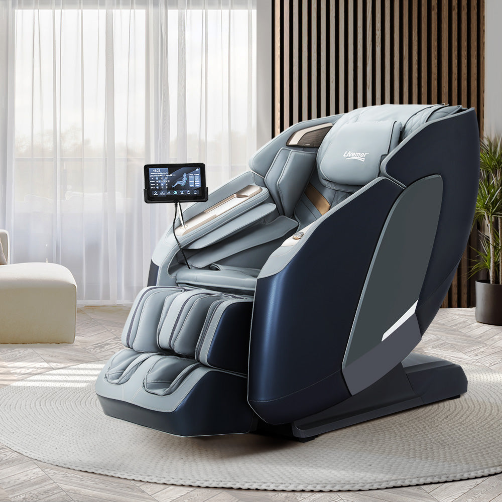 Massage Chairs: Livemor 4D Massage Chair Electric Recliner Double Core Mechanism Massager Melisa