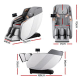 Massage Chairs: Livemor Massage Chair Electric Recliner Double Core Mechanism Massager ROWA White