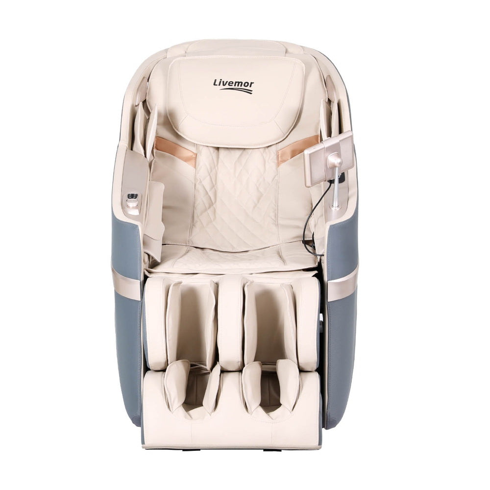 Massage Chairs: Livemor 4D Massage Chair Electric Recliner Home Massager Gray Sina